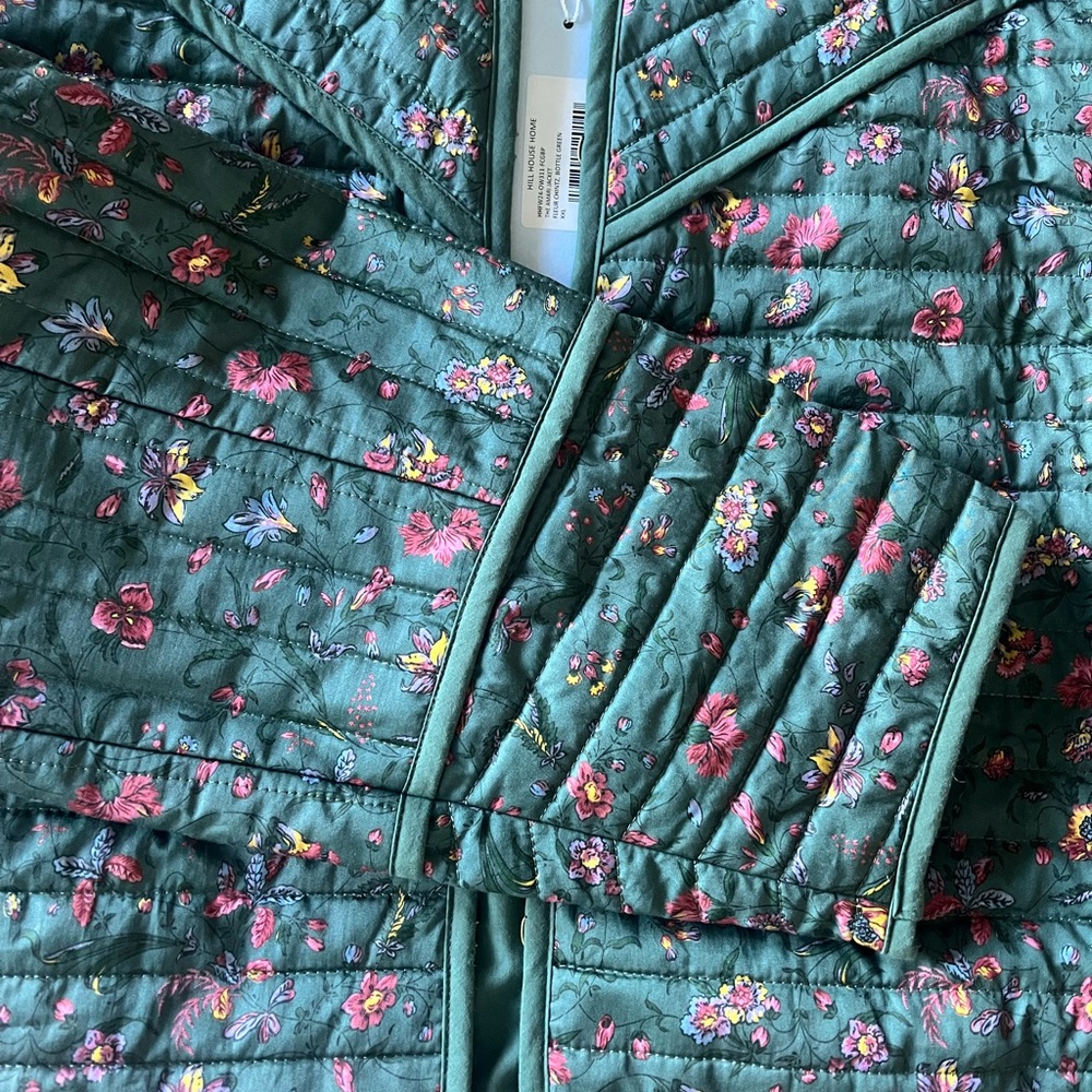 The Amari Quilted Jacket - Bottle Green Fleur Chintz - Picture 5 of 7